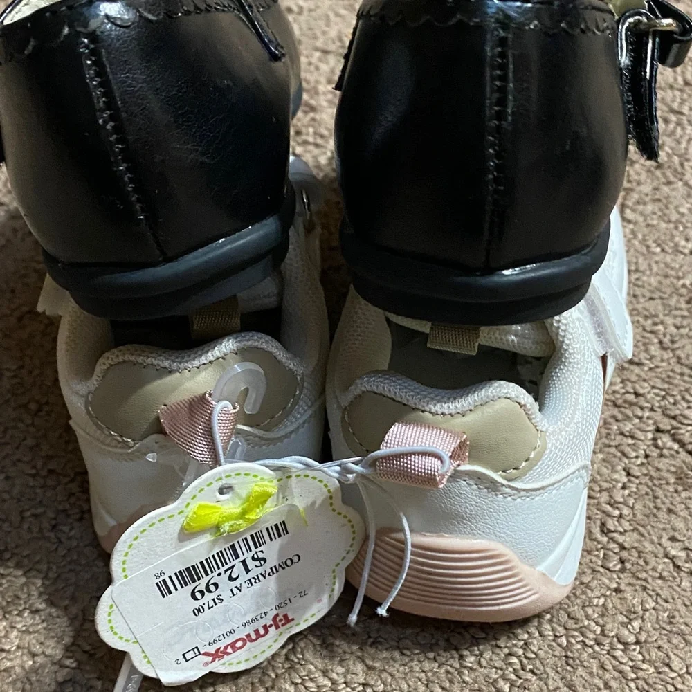 Toddler Black Mary Janes and White & Pink Sneakers NWT Kids Cute & Comfy